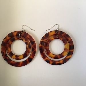Retro Tortoise Shell Earrings